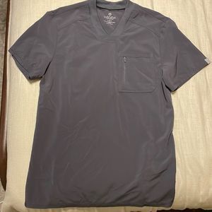 Men’s Cherokee Infinity small scrub top shirt grey